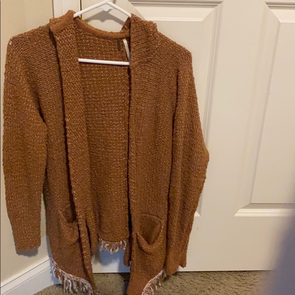 Free people XS brown cardigan